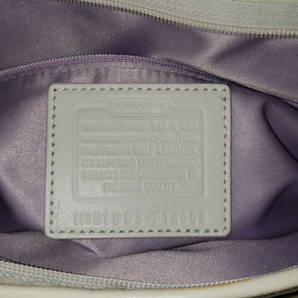 Coach White Patent Tote - Picture 7 of 8